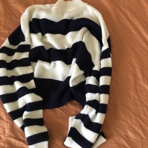 H&M Striped long sleeve cropped sweater